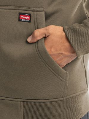 Men's Hooded Workwear Sherpa Lined Zip Sweatshirt