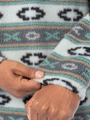 Men's Wrangler ATG&trade; Sherpa Pattern Pullover in Grey alternative view 6