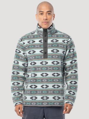 Men's Wrangler ATG&trade; Sherpa Pattern Pullover in Grey main view