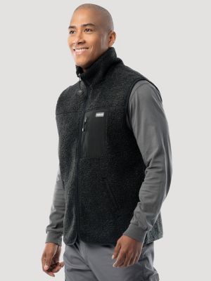 Men's Wrangler ATG&trade; Sherpa Utility Hiking Vest in Black Caviar