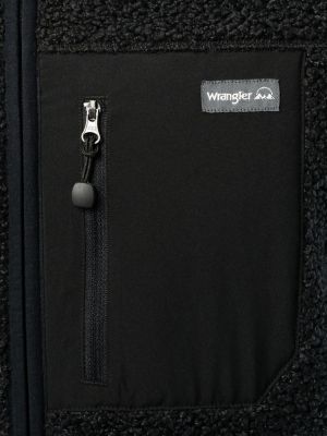 Men's Wrangler ATG&trade; Sherpa Utility Hiking Vest in Black Caviar