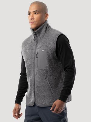 Men's Wrangler ATG&trade; Sherpa Utility Hiking Vest in Grey
