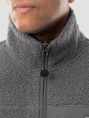Men's Wrangler ATG&trade; Sherpa Utility Hiking Vest in Grey