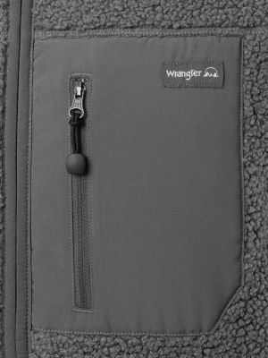 Men's Wrangler ATG&trade; Sherpa Utility Hiking Vest in Grey