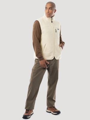 Men's Wrangler ATG&trade; Sherpa Utility Hiking Vest in Bone White alternative view