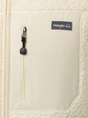 Men's Wrangler ATG&trade; Sherpa Utility Hiking Vest in Bone White alternative view 6