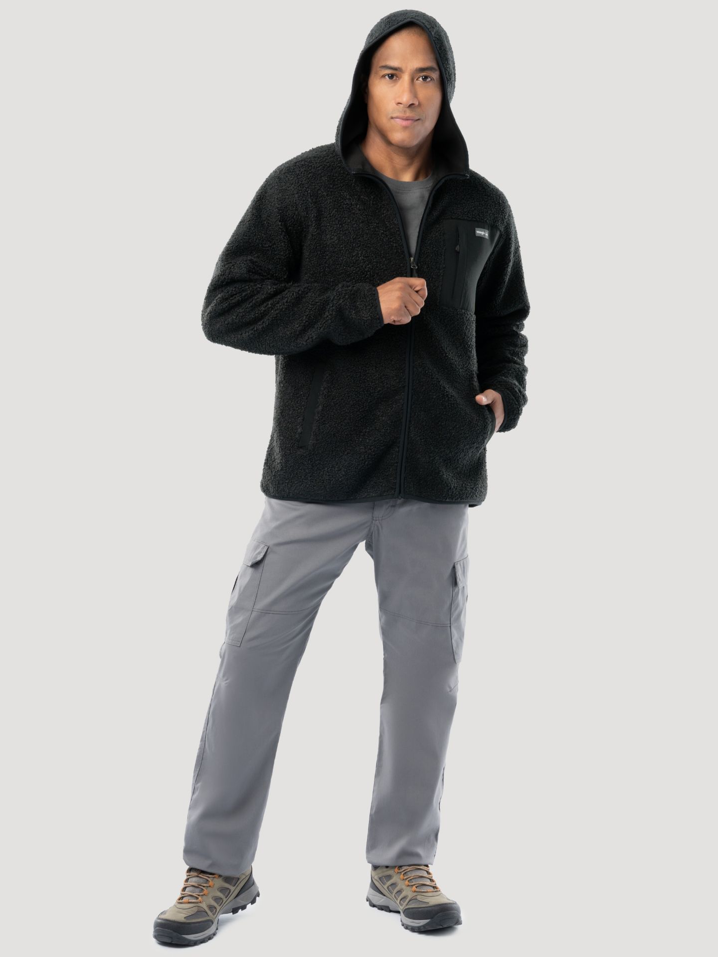 Мужская куртка Wrangler ATG™ Sherpa Zip Front, цвет: Чёрный — фото 2