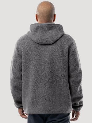 Men's Wrangler ATG&trade; Sherpa Zip Front Jacket in Grey alternative view 3