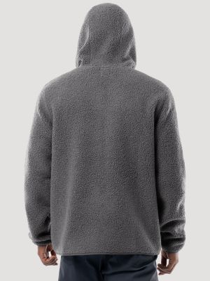 Men's Wrangler ATG&trade; Sherpa Zip Front Jacket in Grey alternative view 4