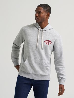 Upside Down Wrangler Graphic Hoodie in Grey Mele