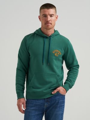 Upside Down Wrangler Graphic Hoodie in Hunter Green
