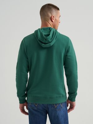 Upside Down Wrangler Graphic Hoodie in Hunter Green