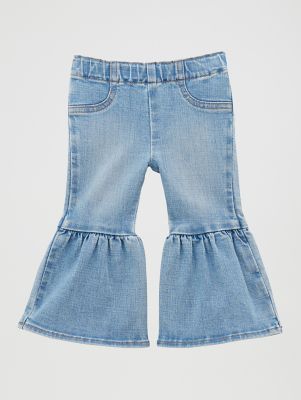 Little Girl's Ruffle Leg Flare Jean