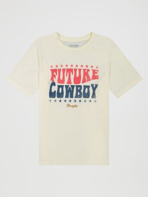 Boy's Future Cowboy Graphic T-Shirt in Antique White Heather