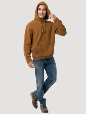 Men's RIGGS WORKWEAR&reg; Sherpa Pullover Hoodie in Duck Brown