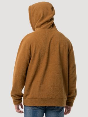 Men's RIGGS WORKWEAR&reg; Sherpa Pullover Hoodie in Duck Brown