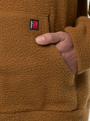 Men's RIGGS WORKWEAR&reg; Sherpa Pullover Hoodie in Duck Brown