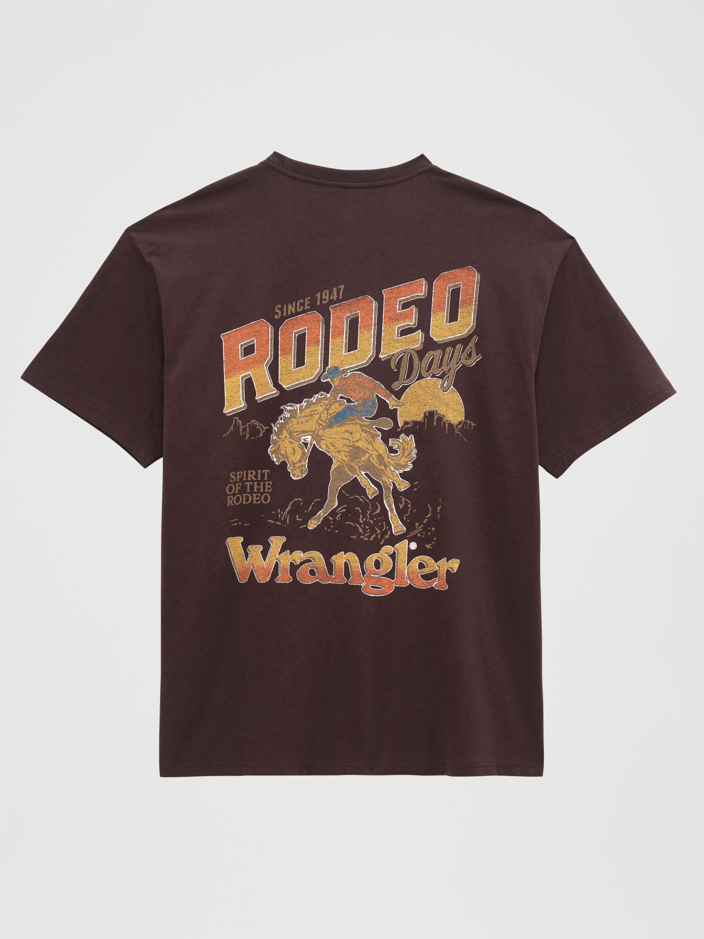 Мужская футболка Wrangler Bronco Vintage Fit Back Graphic, цвет: Шоколадный — фото 1