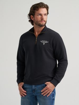 Longhorn Wrangler Quarter-Zip Fleece Pullover