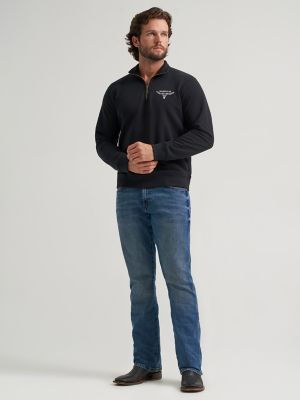 Longhorn Wrangler Quarter-Zip Fleece Pullover