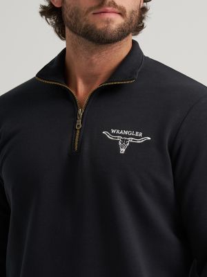 Longhorn Wrangler Quarter-Zip Fleece Pullover