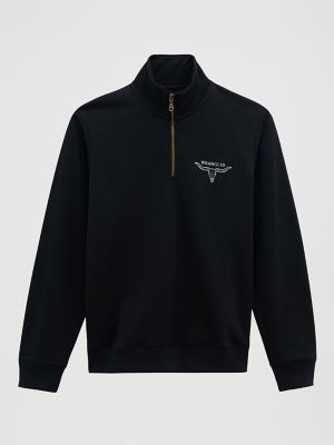 Longhorn Wrangler Quarter-Zip Fleece Pullover