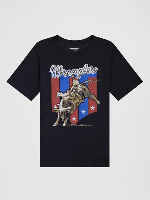 Boy's Maverick Bronco Graphic T-Shirt in Jet Black Heather