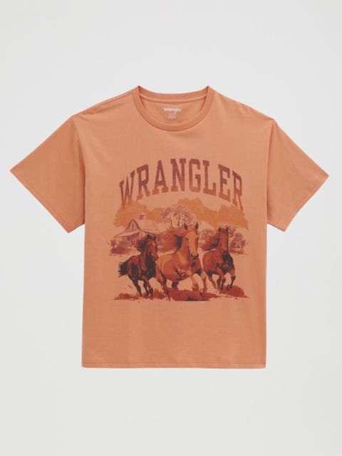 Женские футболки Wrangler Three Horses Girlfriend Graphic Tee