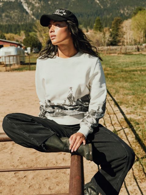 Женские свитеры Wrangler Women's Archival Graphic Fleece Reg Pullover
