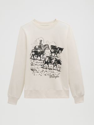 Women's Cattle Drive Graphic Fleece Reg Pullover