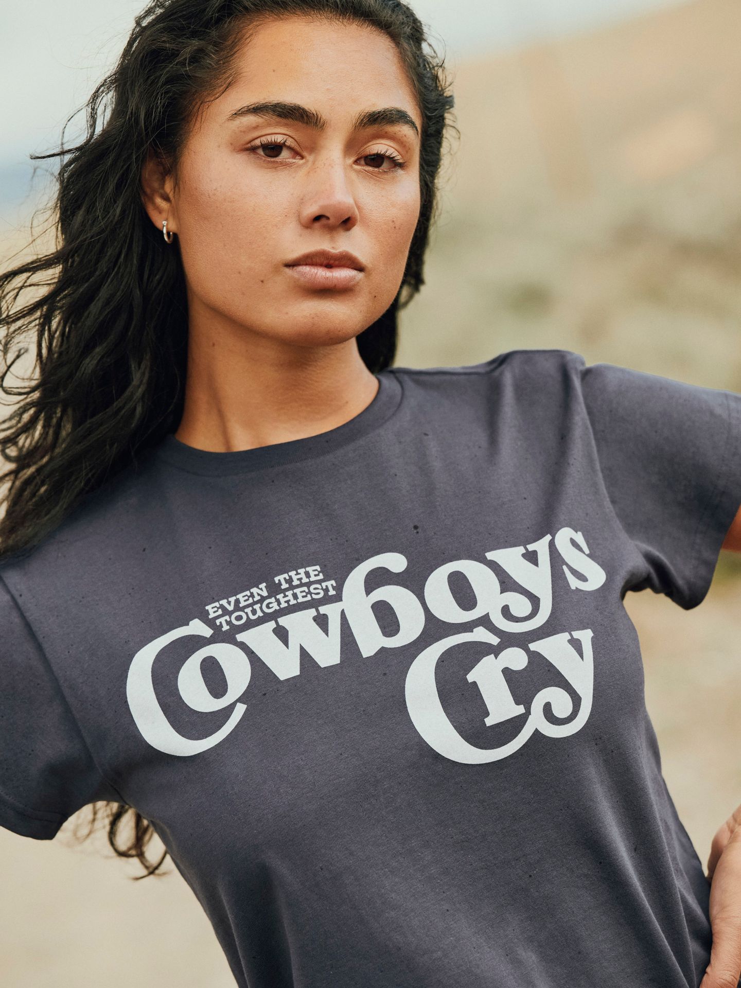 Женская футболка Wrangler Cowboys Cry Retro Reg Graphic, цвет: Синий — фото 1
