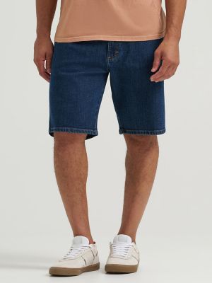 Men's Wrangler&reg; Five Star Premium 5-pocket Relaxed Denim Short in Stonewash Dark alternative view