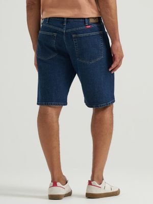 Men's Wrangler&reg; Five Star Premium 5-pocket Relaxed Denim Short in Stonewash Dark alternative view 2