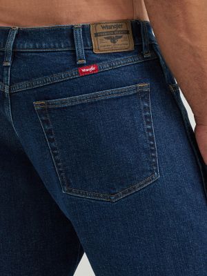 Men's Wrangler&reg; Five Star Premium 5-pocket Relaxed Denim Short in Stonewash Dark alternative view 4