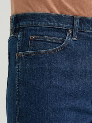 Men's Wrangler&reg; Five Star Premium 5-pocket Relaxed Denim Short in Stonewash Dark alternative view 5