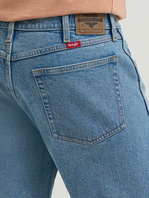 Mens 5 Star Relaxed Denim Short:Stonewash Light:38:10 alternative view 2