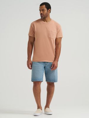 Mens 5 Star Relaxed Denim Short:Stonewash Light:38:10 main view