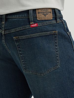 Men's Wrangler&reg; Five Star Premium 5-pocket Relaxed Denim Short in Tinted Dark alternative view 4