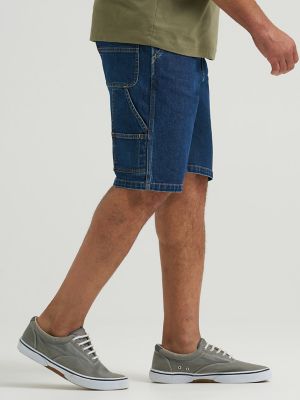 Men's Wrangler&reg; Five Star Premium Carpenter Shorts in Dark Denim alternative view 3