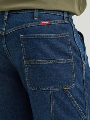 Men's Wrangler&reg; Five Star Premium Carpenter Shorts in Dark Denim alternative view 5