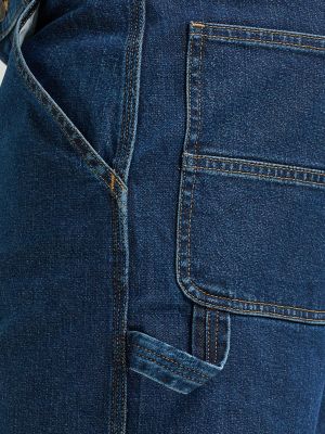 Men's Wrangler&reg; Five Star Premium Carpenter Shorts in Dark Denim alternative view 6