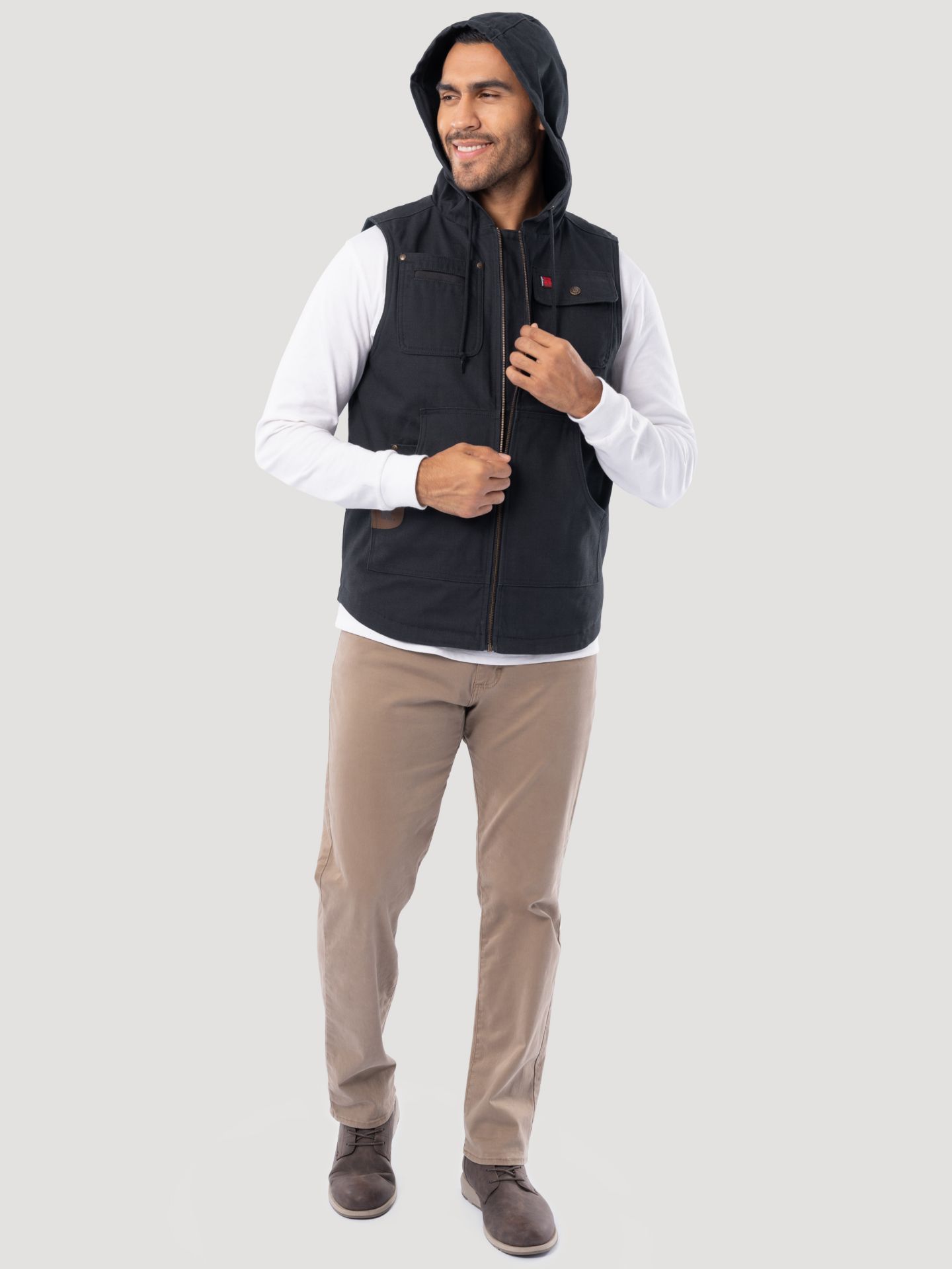Мужской жилет Wrangler Riggs Workwear® Hooded, цвет: Тёмный тёмно-синий — фото 2