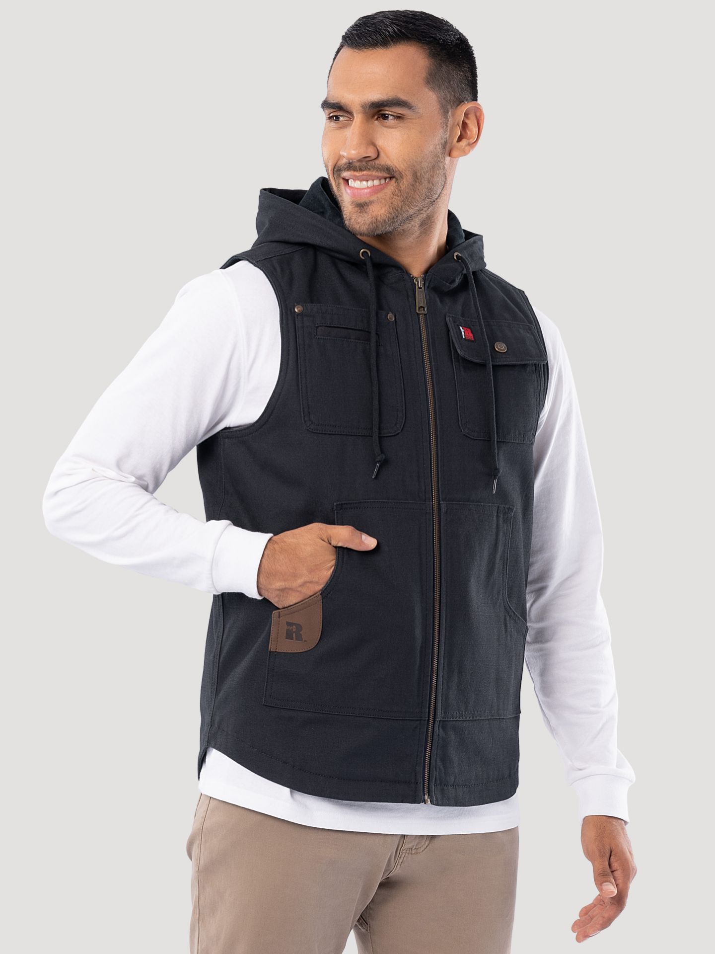 Мужской жилет Wrangler Riggs Workwear® Hooded, цвет: Тёмный тёмно-синий — фото 3