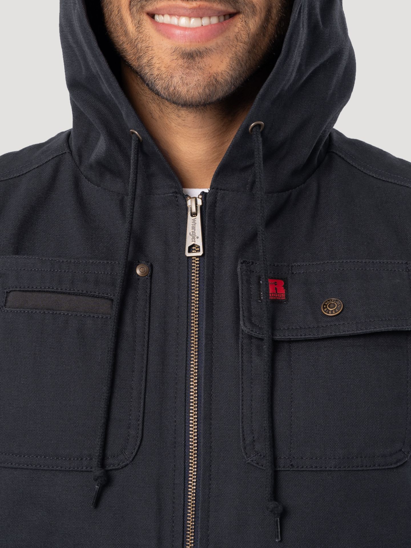 Мужской жилет Wrangler Riggs Workwear® Hooded, цвет: Тёмный тёмно-синий — фото 5