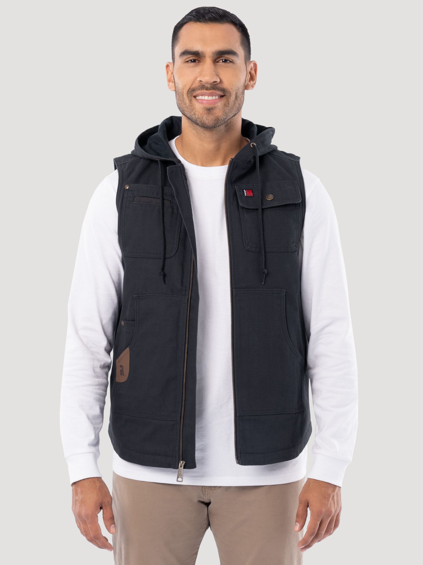 Мужской жилет Wrangler Riggs Workwear® Hooded, цвет: Тёмный тёмно-синий — фото 1