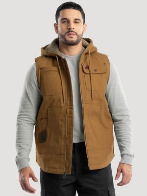 Men's RIGGS Workwear® Hooded Sherpa Lined Vest | JACKETS