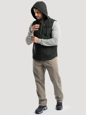 Men's RIGGS Workwear&reg; Hooded Sherpa Lined Vest in Black