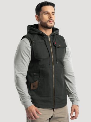 Men's RIGGS Workwear&reg; Hooded Sherpa Lined Vest in Black