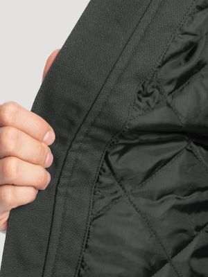 Men's RIGGS Workwear&reg; Hooded Sherpa Lined Vest in Black