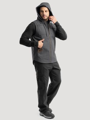 Men's RIGGS Workwear&reg; Hooded Sherpa Lined Vest in Charcoal Grey
